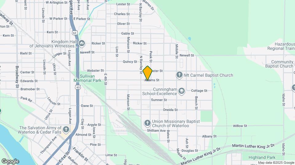 520 Adams St Map and Location Details