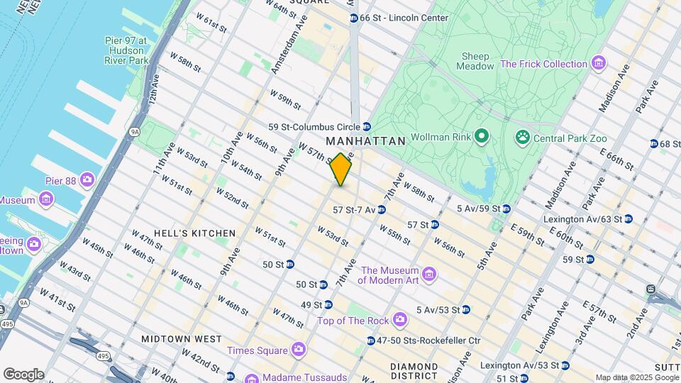 244 W 56th St Map and Location Details