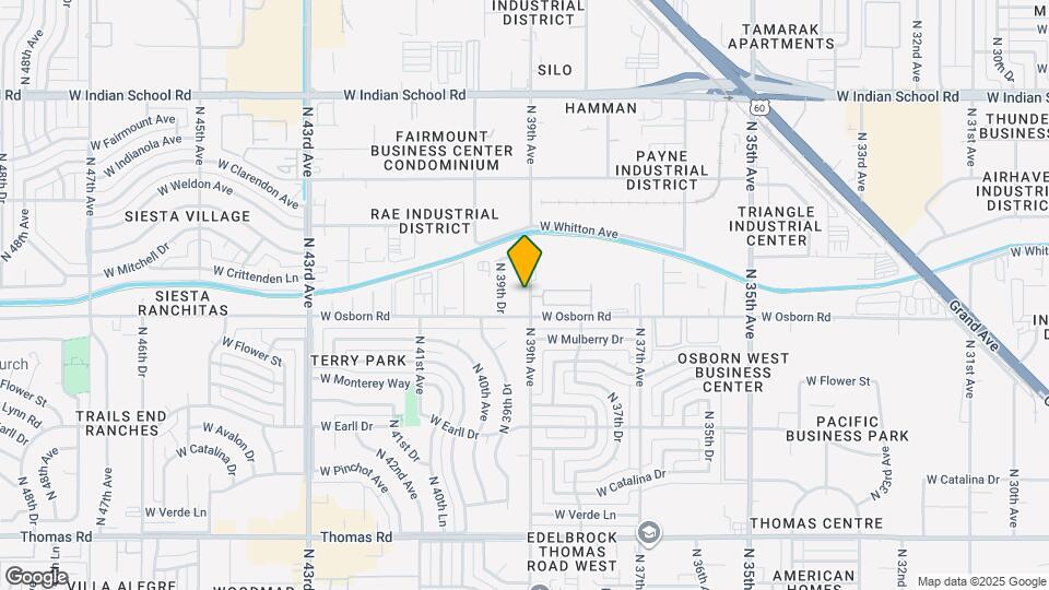 3418 N 39th Ave Map and Location Details