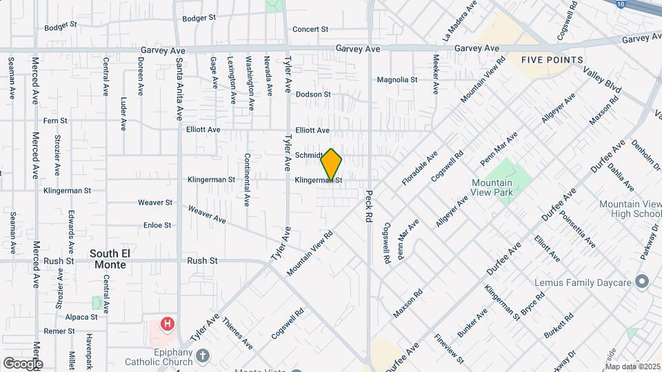 11126 Klingerman St Mapa y Detalles de la Ubicación