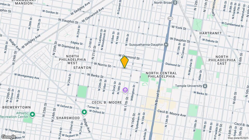 1722 W Norris St Map and Location Details