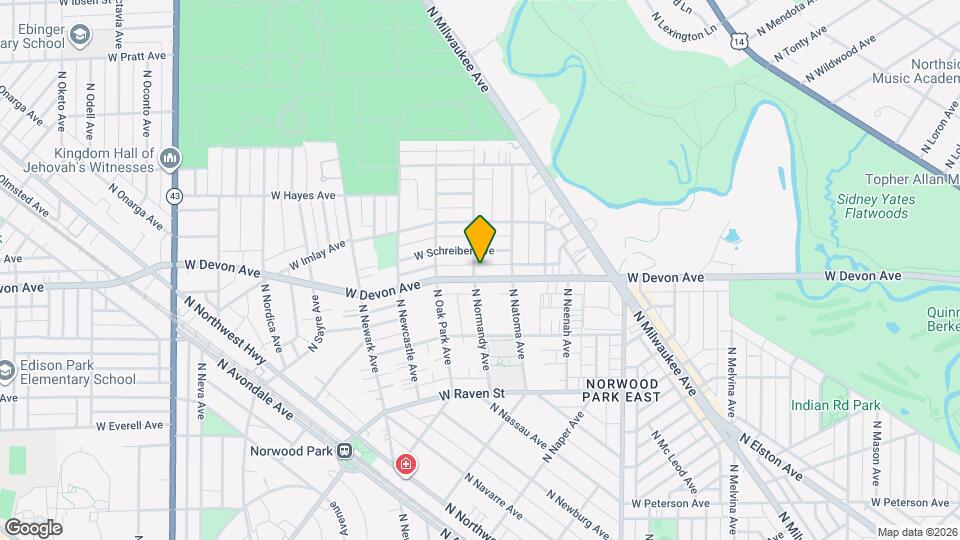 6405 N Normandy Ave Map and Location Details