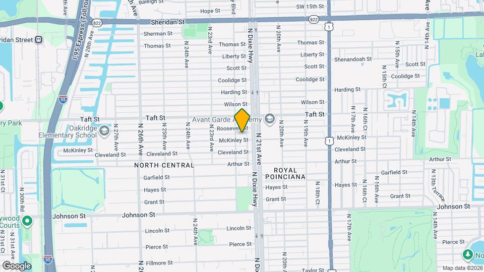 2127 McKinley St, Unit back Mapa y Detalles de la Ubicación