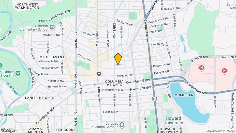 1237 Kenyon St NW Map and Location Details