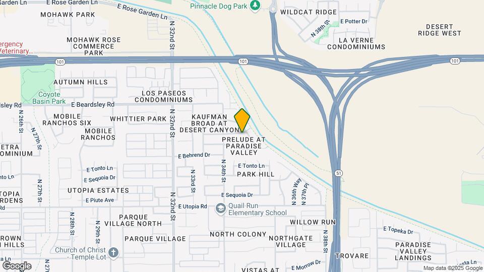 3435 E Wahalla Ln Map and Location Details