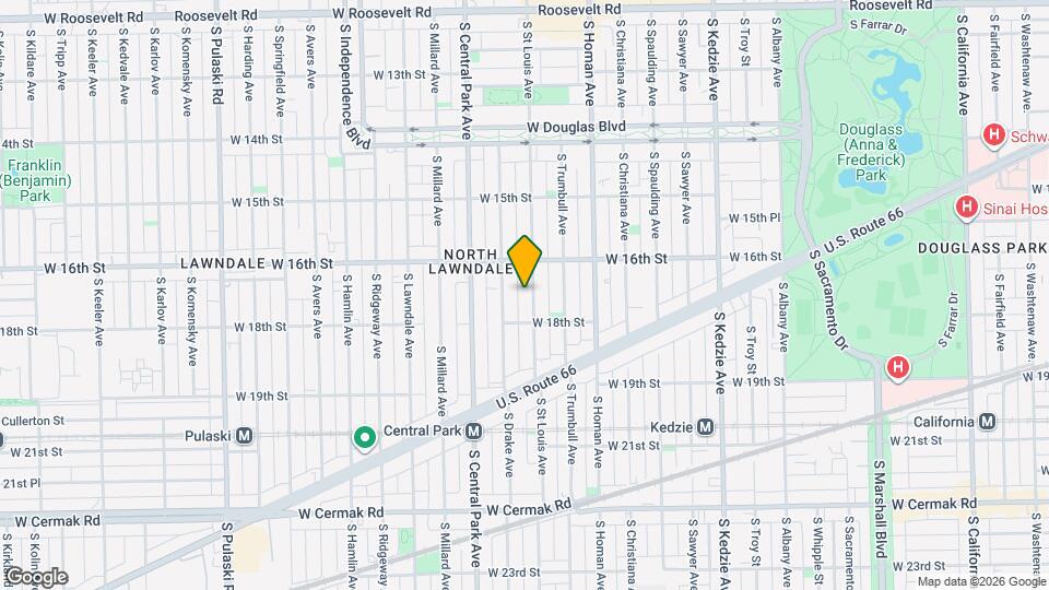 1632 S St Louis Ave Map and Location Details