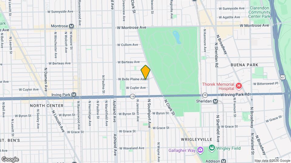 1409 W Belle Plaine Ave, Unit 1W Map and Location Details