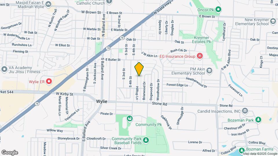 325 Hilltop Ln Map and Location Details