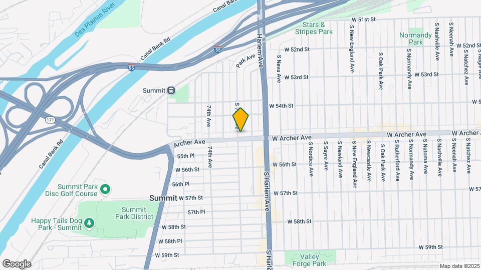 7244 W Archer Ave Mapa y Detalles de la Ubicación