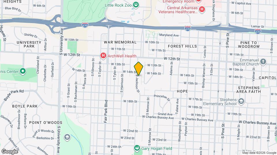 1409 S Jackson St Map and Location Details