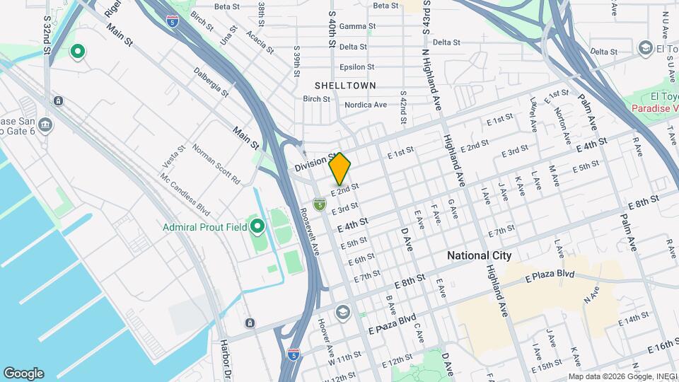 123 E 2nd St Map and Location Details