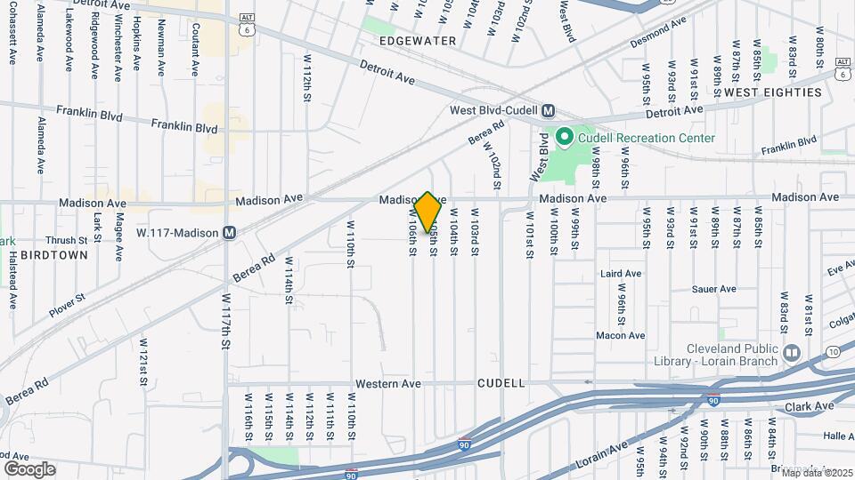 2048 W 105th St Map and Location Details