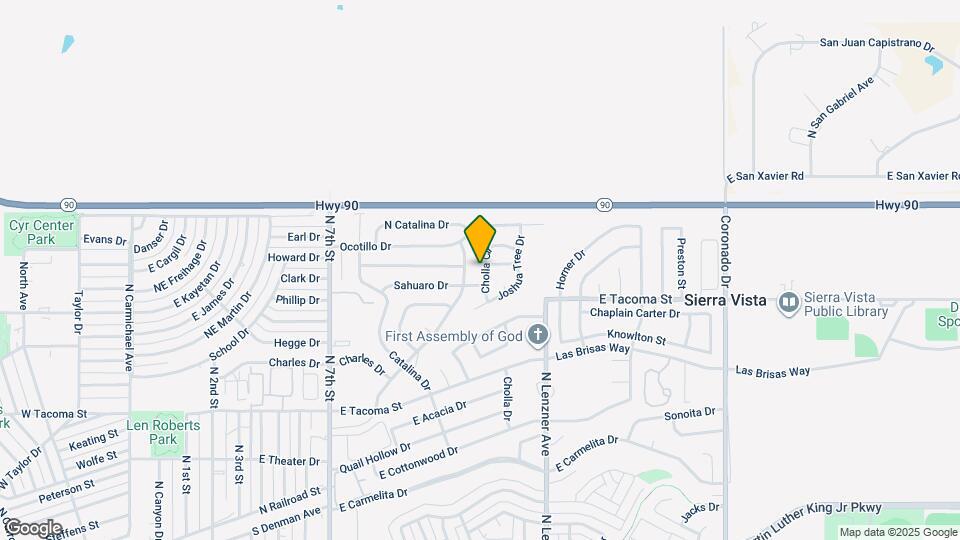 1101 Cholla Cir Map and Location Details