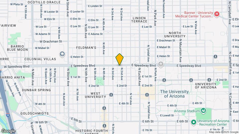 540 E Speedway Blvd Map and Location Details