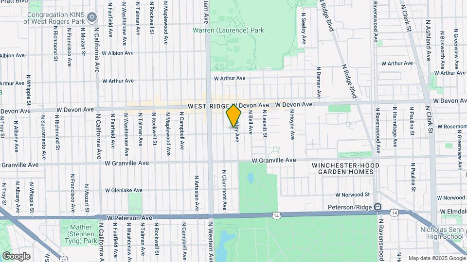 6304 N Oakley Ave Map and Location Details