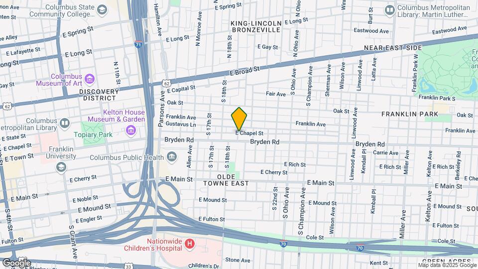 192 S 19th St Map and Location Details