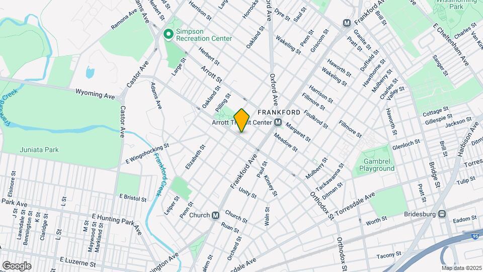 1503 Orthodox St, Unit 3rd Floor Map and Location Details