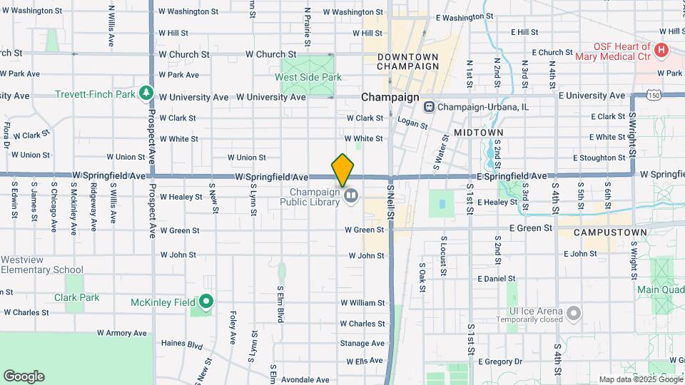 212 W Healey St Mapa y Detalles de la Ubicación