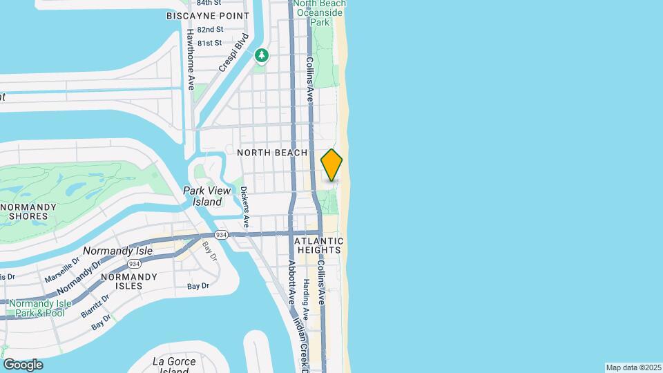 7300 Ocean Terrace Mapa y Detalles de la Ubicación