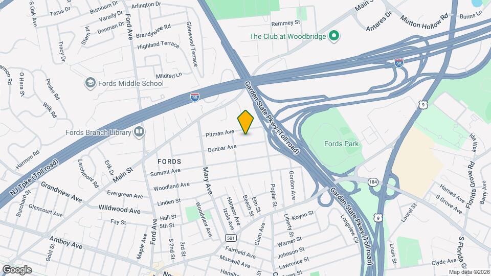 141 Dunbar Ave Map and Location Details