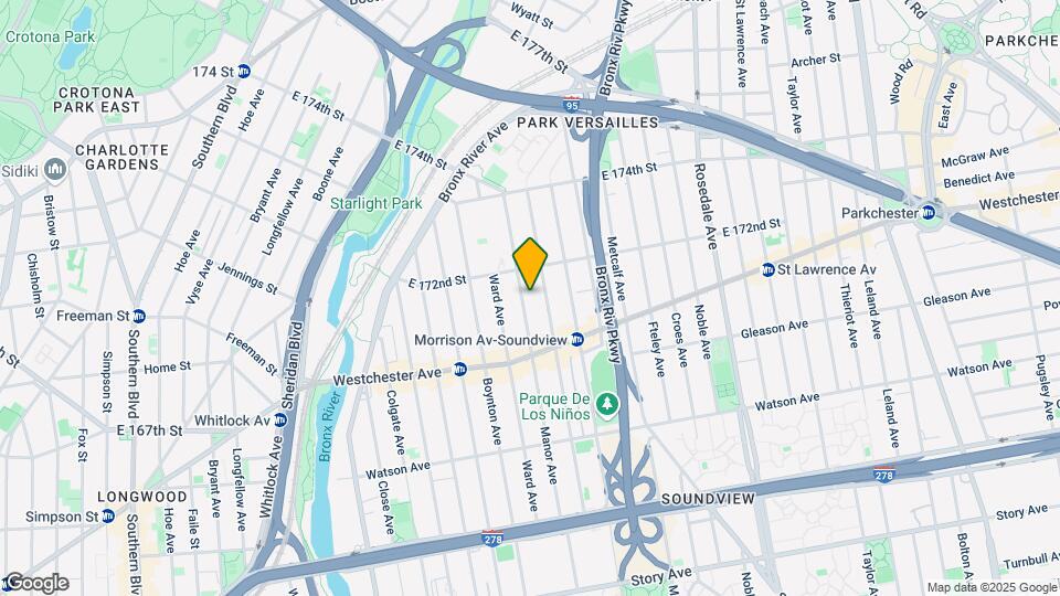 1254 Manor Ave Map and Location Details
