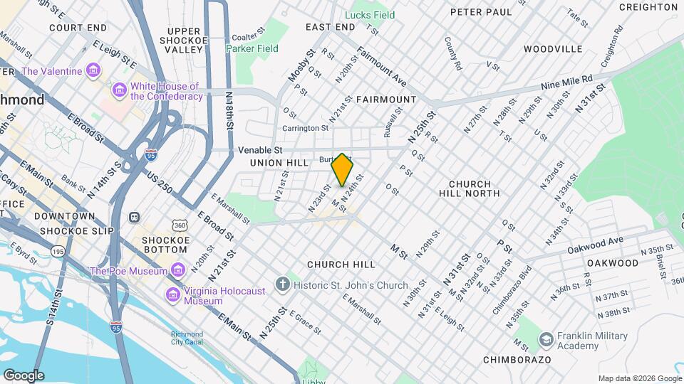 712 N 24th St Map and Location Details