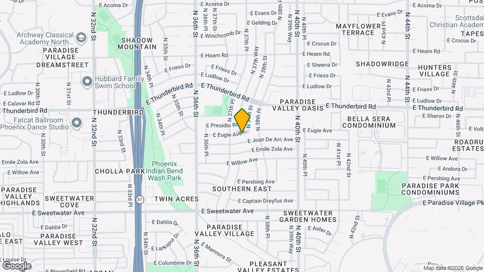 3737 E Eugie Ave Map and Location Details