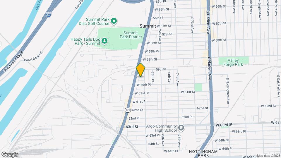 7613 W 60th St Map and Location Details