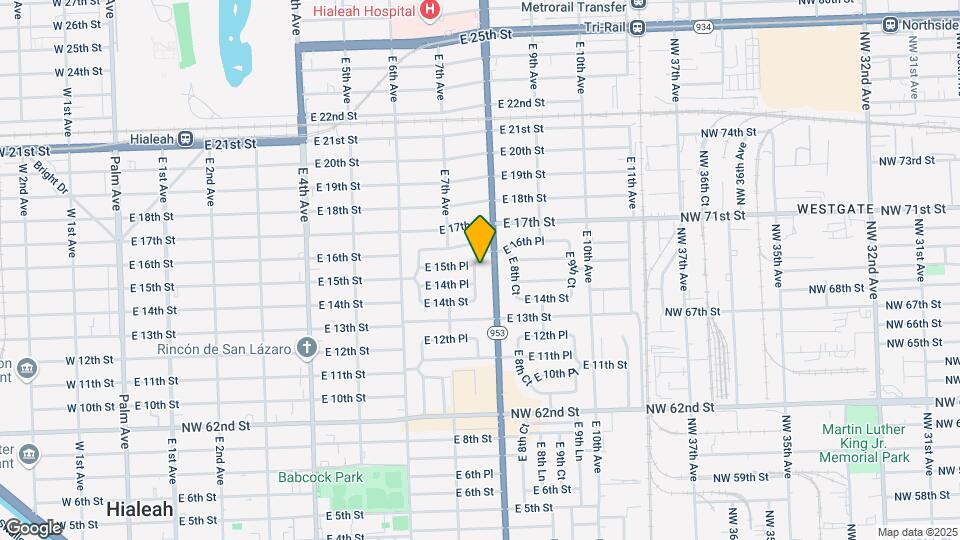 1521 E 7th Ct Map and Location Details