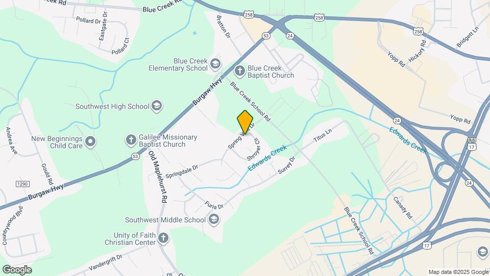 1034 Spring Villa Dr Map and Location Details