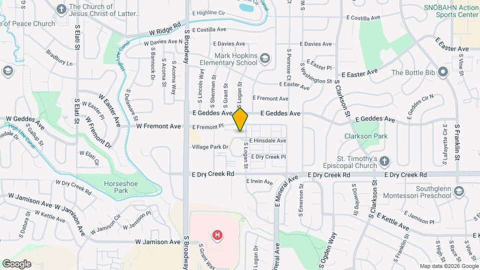 480 E Fremont Pl Map and Location Details