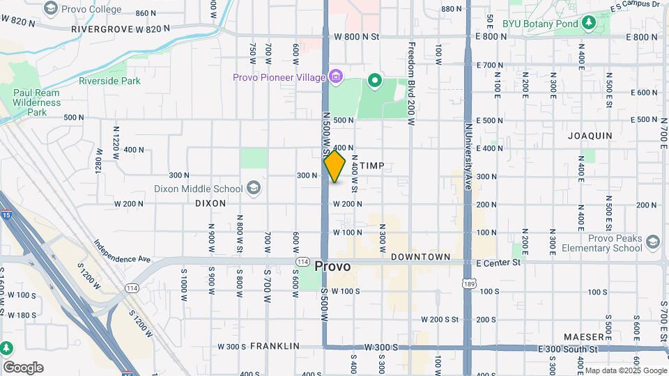 256 N 500 W Map and Location Details