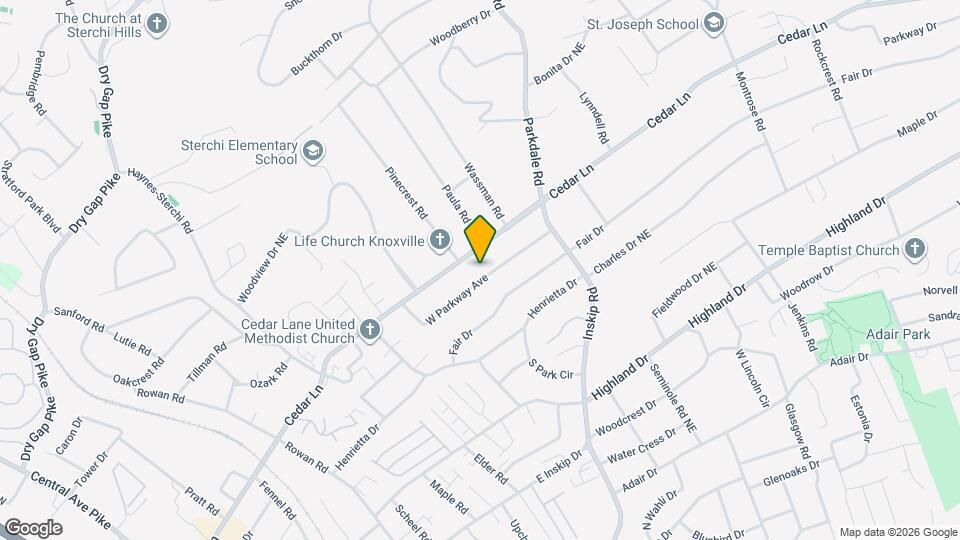 1035 W Parkway Ave Map and Location Details