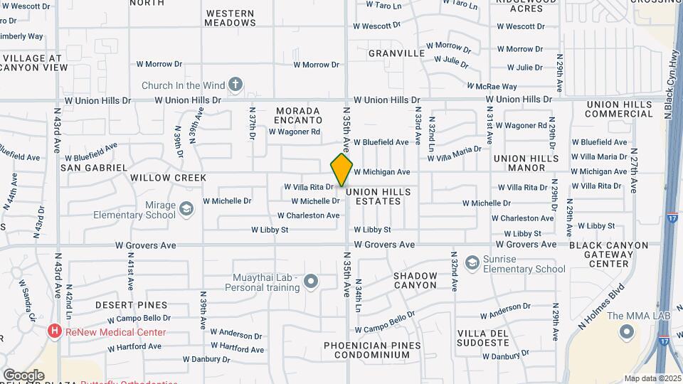 18023 N 35th Dr Mapa y Detalles de la Ubicación
