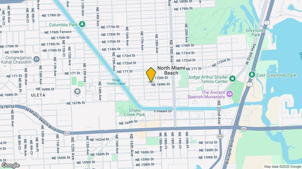 1747 NE 169th St Map and Location Details