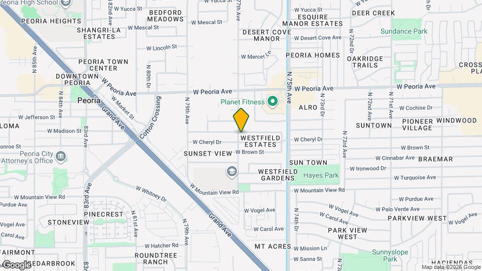 7643 W Beryl Ave Map and Location Details