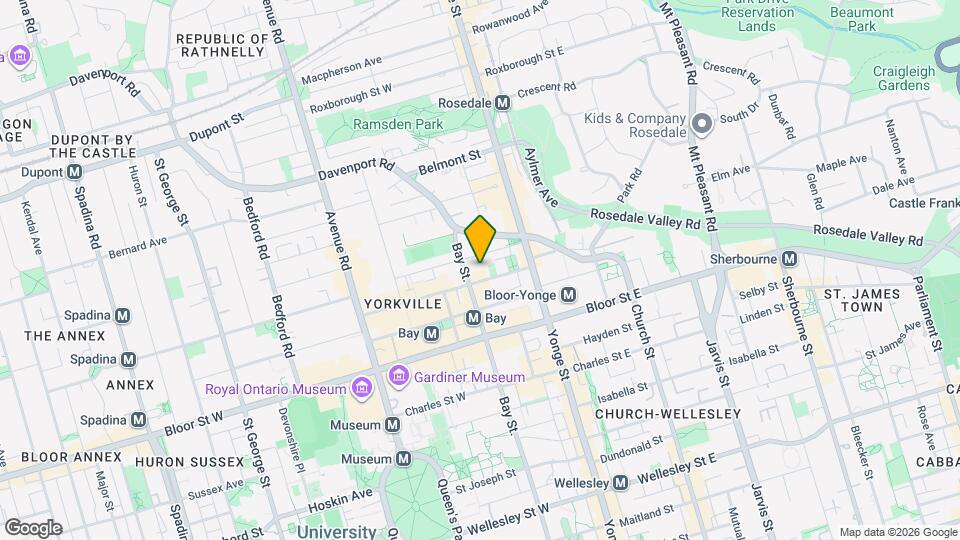 50 Yorkville Ave Map and Location Details