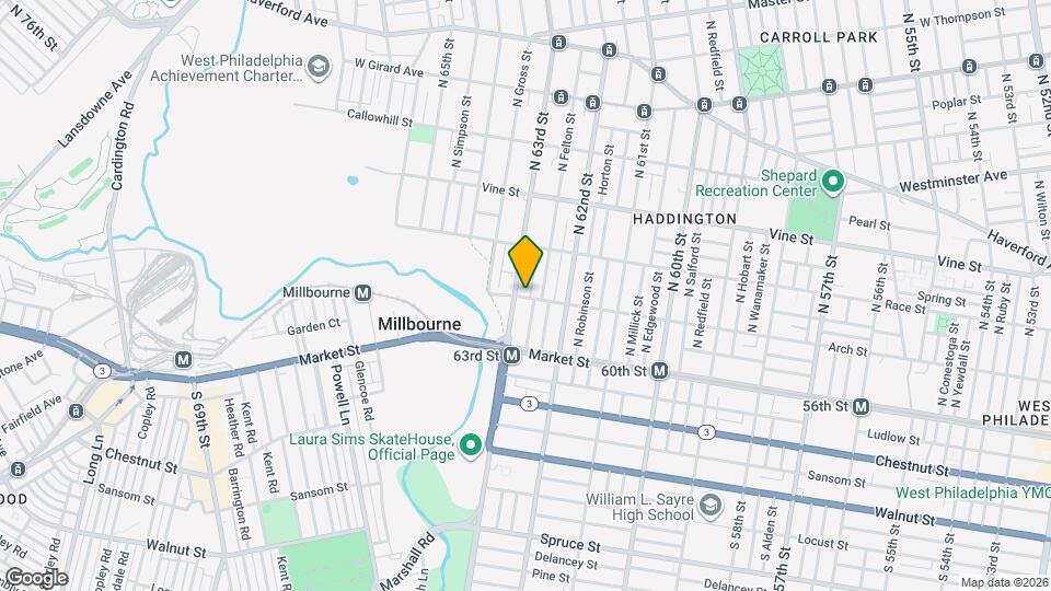 101 N 63rd St Map and Location Details