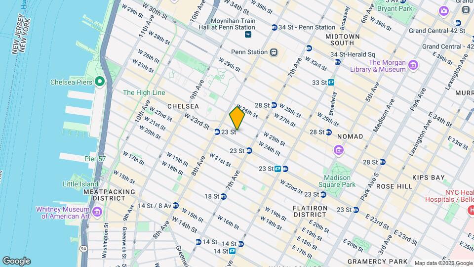 232 W 24th St Mapa y Detalles de la Ubicación