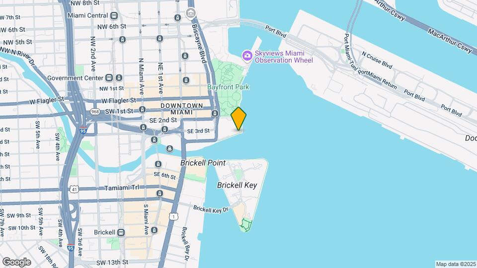 465 Brickell Ave, Unit 3405 Map and Location Details