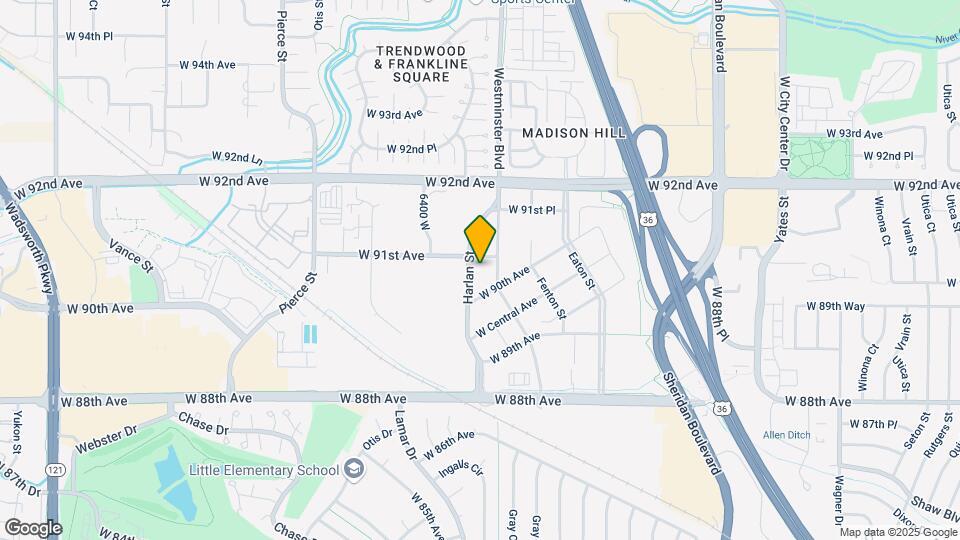 9092 Harlan St Map and Location Details