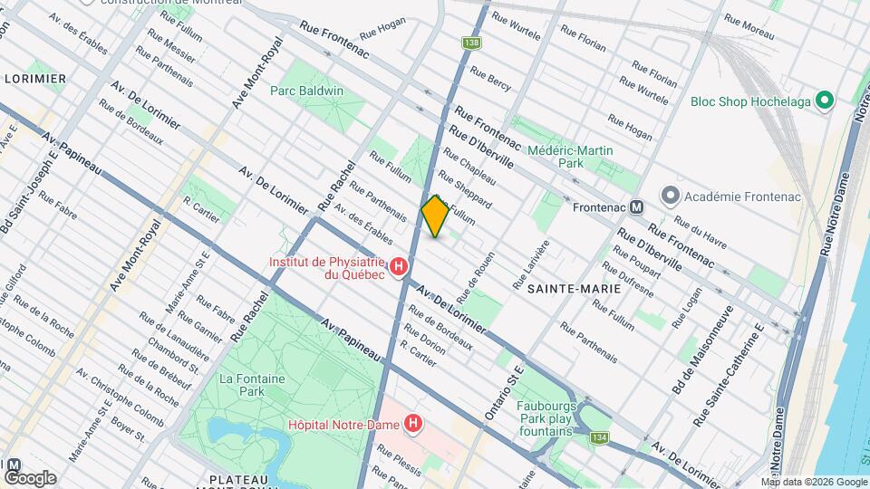 2406-2412A Parthenais Rue Map and Location Details