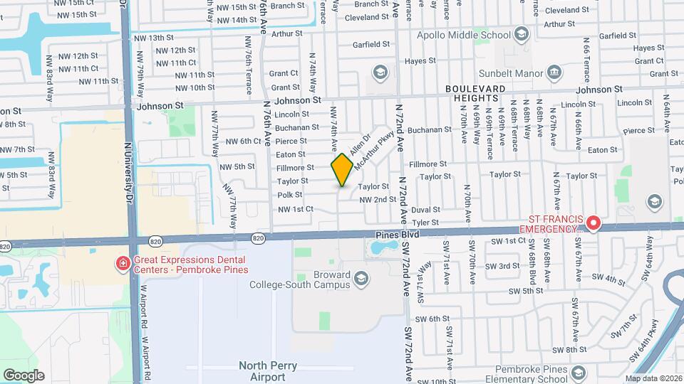 7460 McArthur Pky, Unit Efficiency/Apartment Map and Location Details