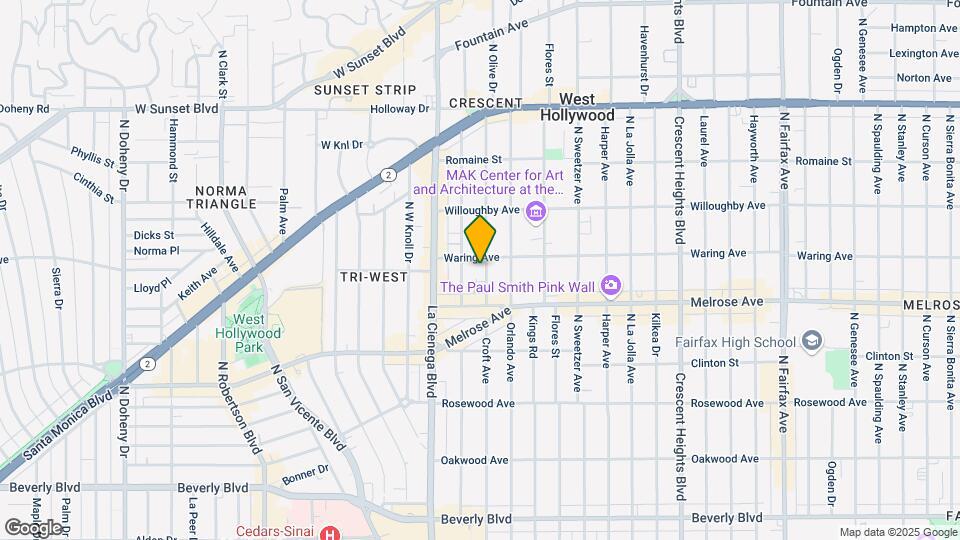 745 N Croft Ave Map and Location Details