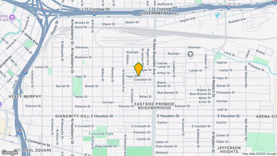 1214 Hays St Map and Location Details