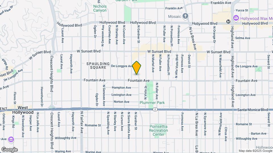 1317 N Gardner St Map and Location Details