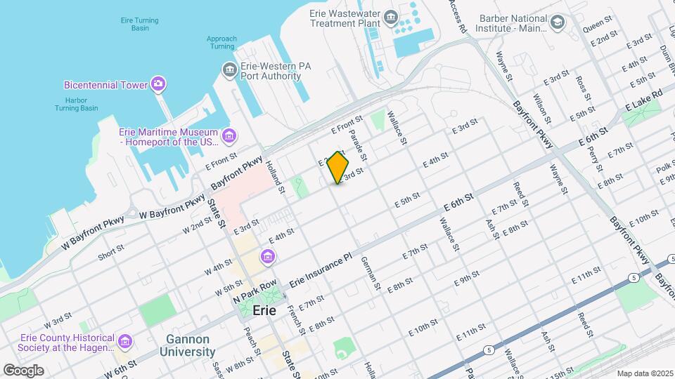 311 E 3rd St Map and Location Details