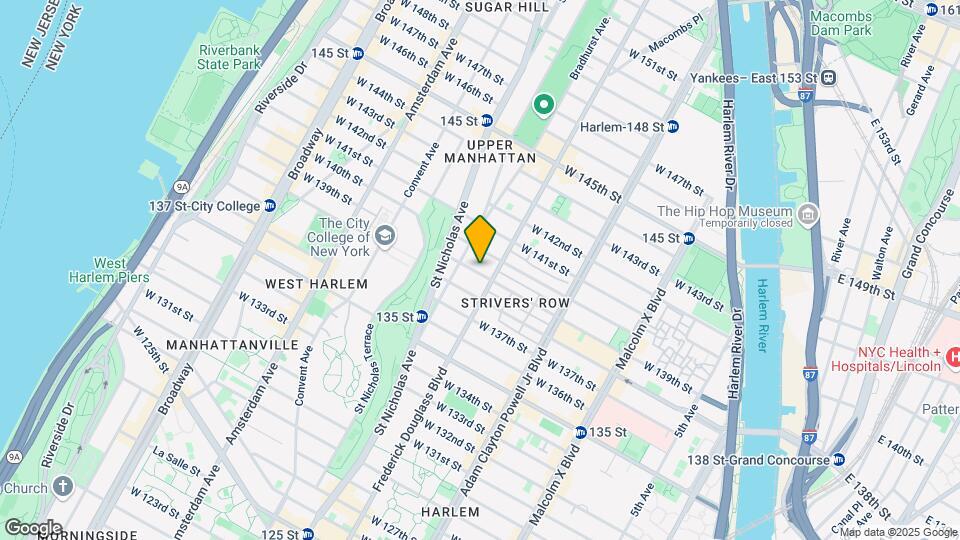 303 W 139th St Mapa y Detalles de la Ubicación