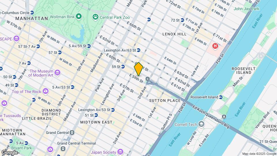 219 E 59th St Mapa y Detalles de la Ubicación