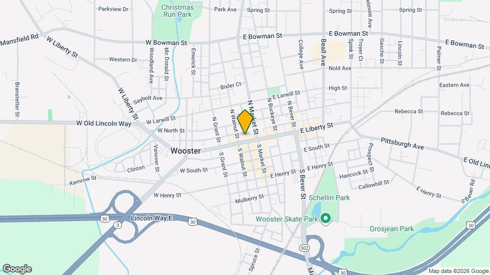 111 N Walnut St Map and Location Details